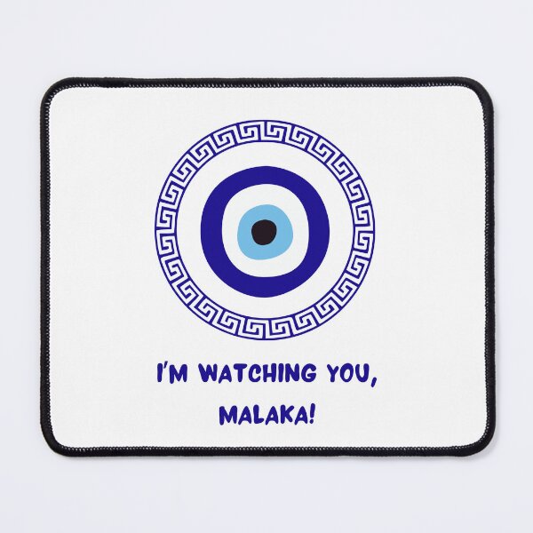 Item preview, Im Watching You, Malaka! Funny Greek Protective Eye Greek Key designed and sold by Rebel-Design.