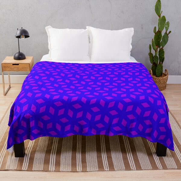 Item preview, Purple Cube Silhouette Diamond Snowflake Blue Universal Canvases designed and sold by Alchemy-A-La-G.