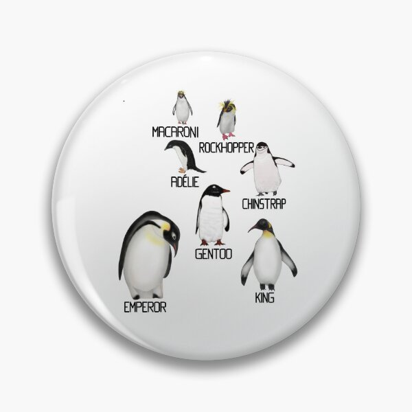 Item preview, Labeled Antarctic Penguins designed and sold by ArtAndBliss.