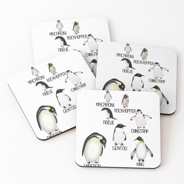Item preview, Labeled Antarctic Penguins designed and sold by ArtAndBliss.