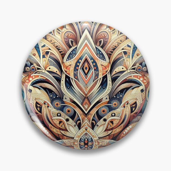 Item preview, Intricate Symmetry An Ornate Kaleidoscope of Cultural Motifs designed and sold by ArtComixHaven.