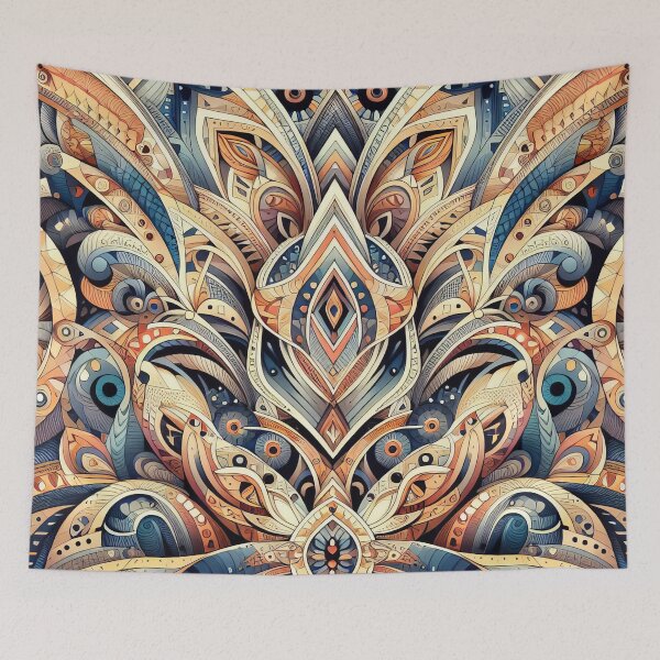 Item preview, Intricate Symmetry An Ornate Kaleidoscope of Cultural Motifs designed and sold by ArtComixHaven.