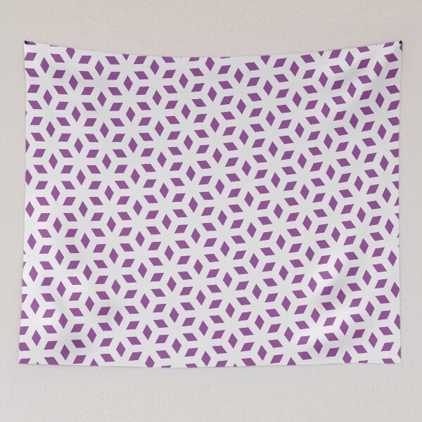 Item preview, Purple Cube Silhouette Diamond Snowflake White Universal Canvases designed and sold by Alchemy-A-La-G.
