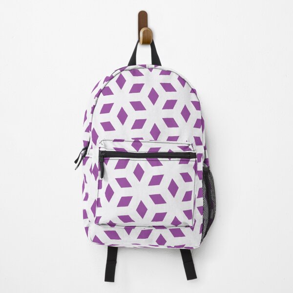 Item preview, Purple Cube Silhouette Diamond Snowflake White Universal Canvases designed and sold by Alchemy-A-La-G.