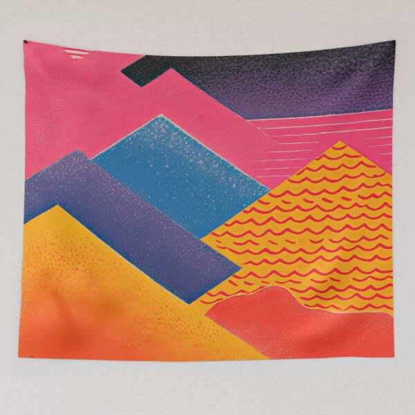 Item preview, Vintage Japanese Abstract Lithograph Print designed and sold by GulDesignCo.