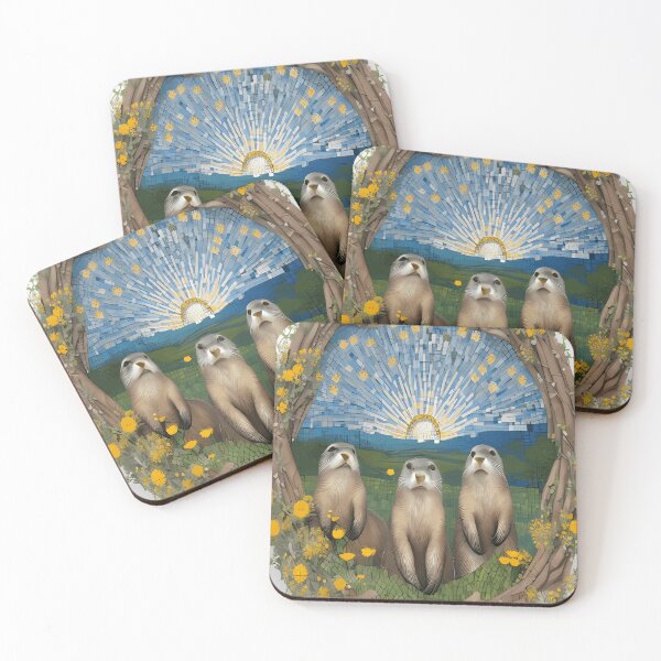 Item preview, Otters Memorial Mosaic designed and sold by cerasCummings.