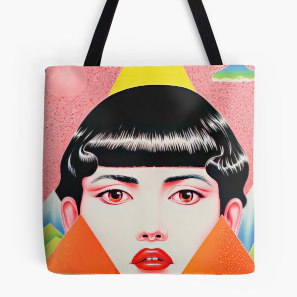 Item preview, Vintage Japanese Girl Surreal Lithograph designed and sold by GulDesignCo.