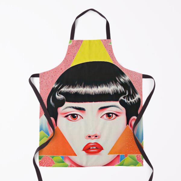Item preview, Vintage Japanese Girl Surreal Lithograph designed and sold by GulDesignCo.