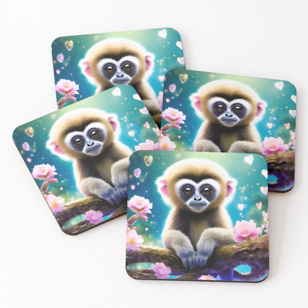 Item preview, young gibbon on the balcony designed and sold by janjacbu.