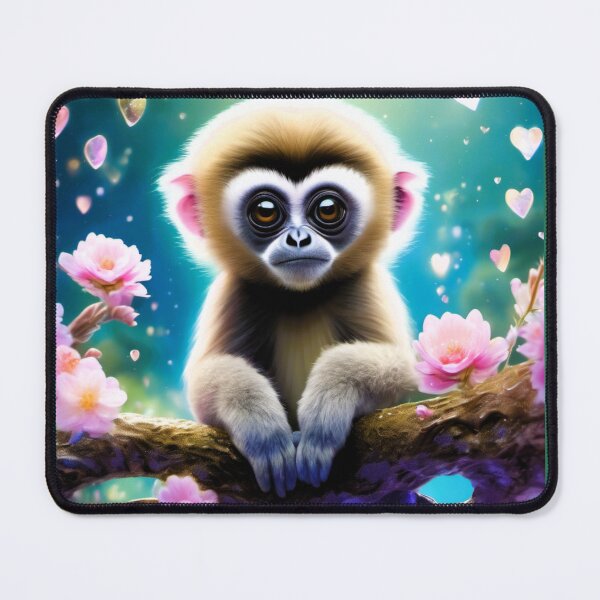 Item preview, young gibbon on the balcony designed and sold by janjacbu.