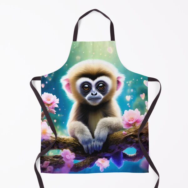 Item preview, young gibbon on the balcony designed and sold by janjacbu.