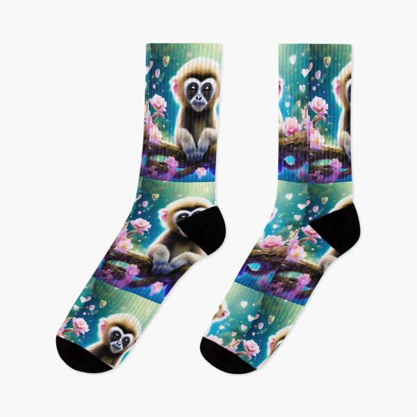 Item preview, young gibbon on the balcony designed and sold by janjacbu.