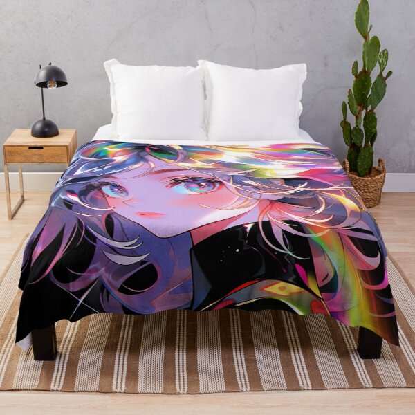 Item preview, Vibrant Kaleidoscope Fantasy Anime Girl designed and sold by bubblegoth.