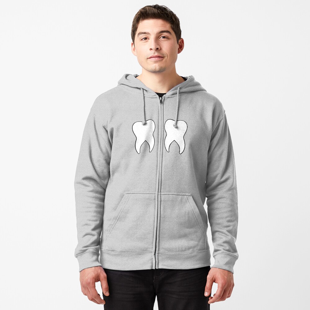 "teeth" Zipped Hoodie by kurarissasan Redbubble