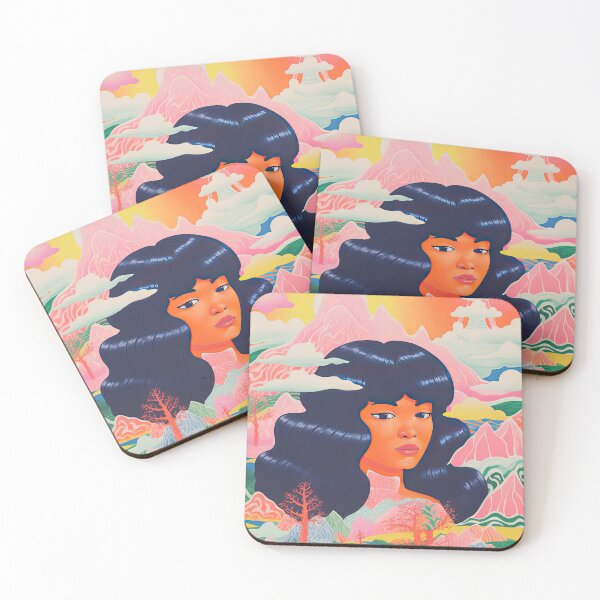 Item preview, Retro Japanese Girl Surreal Lithograph  designed and sold by GulDesignCo.