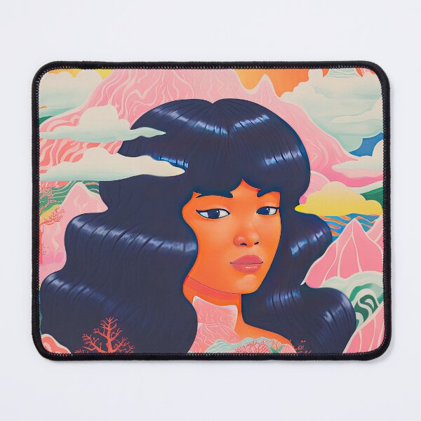 Item preview, Retro Japanese Girl Surreal Lithograph designed and sold by GulDesignCo.