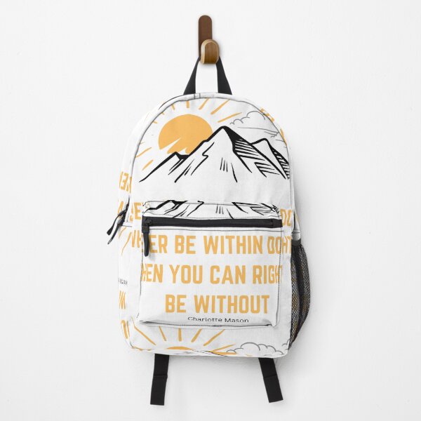 Item preview, Outdoors Charlotte Mason Inspirational Quote mountain sun designed and sold by TheWriteHand.