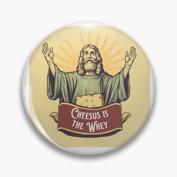 Vista previa del artículo con la obra «Cheesus es el suero», diseñado y vendido por daguru69.