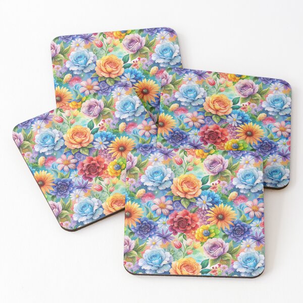 Item preview, Rainbow Floral Pattern  designed and sold by printmala.