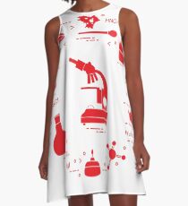 Chemistry scientific, education elements. A-Line Dress