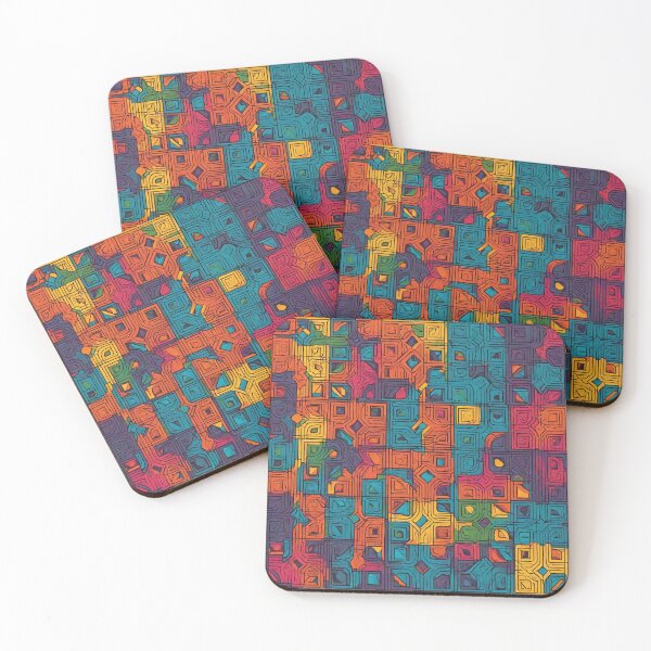 Item preview, Antique Puzzle: Intricate Geometric Patterns with Vibrant Colors for a Unique and Timeless Look designed and sold by TRYKID.
