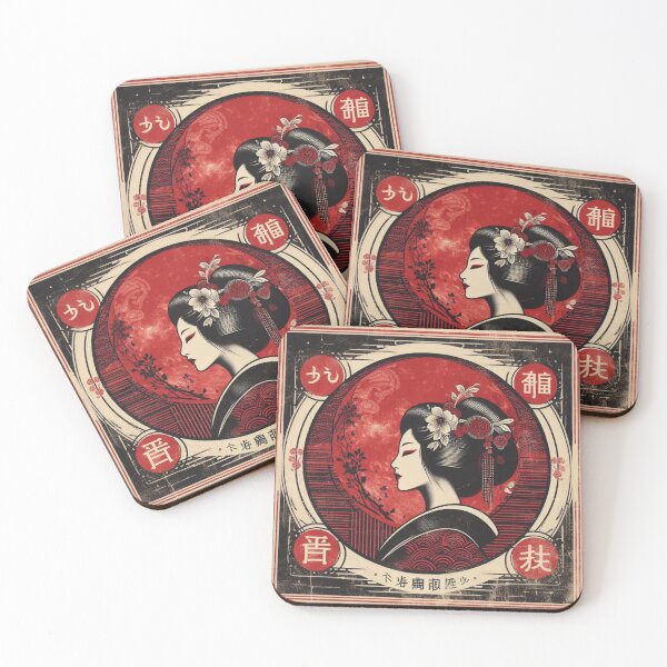 Item preview, Aesthetic Vintage: Moonlit Mystique with a Japanese Touch designed and sold by Elouk.