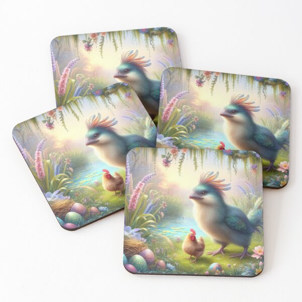 Item preview, big bird with a hen fantasy easter landscape designed and sold by Expressions-Sel.