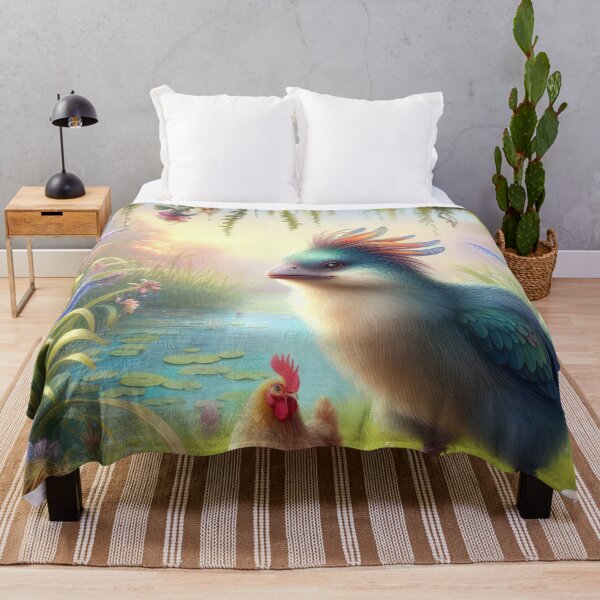 Item preview, big bird with a hen fantasy easter landscape designed and sold by Expressions-Sel.