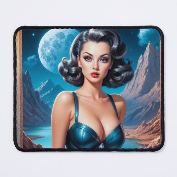 Item preview, I'm On Vacation Beautiful AI Concept Portrait Pin Up Art by Xzendor7 designed and sold by Xzendor7 Digital Art Creations.