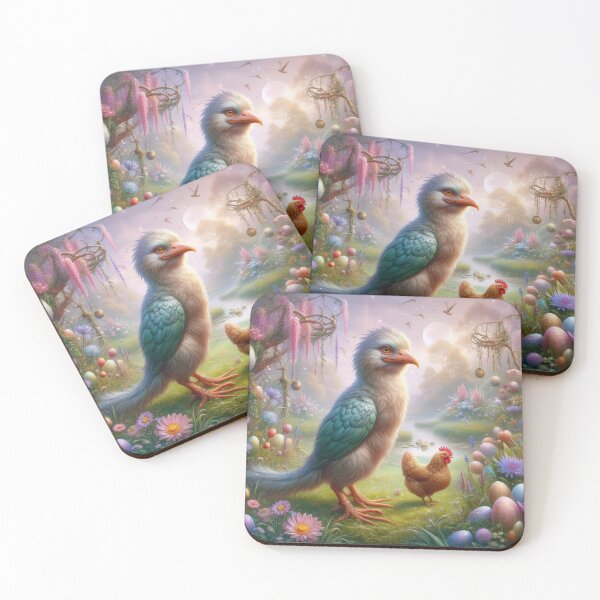 Item preview, big bird with a hen in the forest fantasy easter landscape designed and sold by Expressions-Sel.