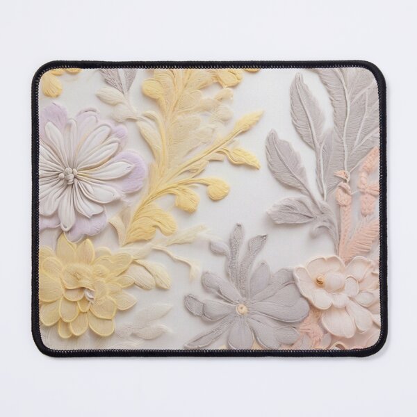 Item preview, Gentle Blooms: Graceful Floral Lacework with a Serene Purple and Yellow Palette designed and sold by roon-ai.