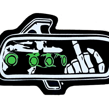 Artwork thumbnail, Foward Observations Group Rearview Sticker by CPProjects