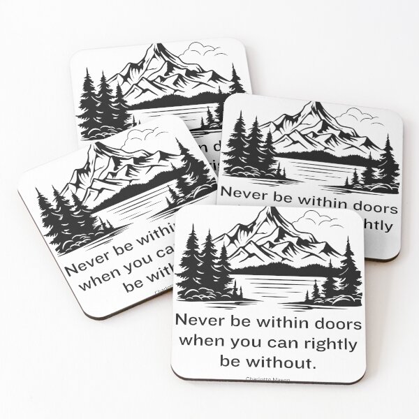 Item preview, Outdoors Charlotte Mason Inspirational Quote mountain lake designed and sold by TheWriteHand.