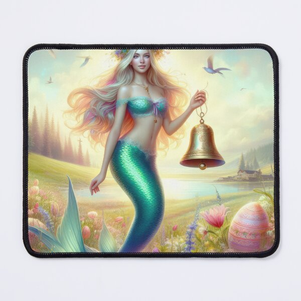 Item preview, mermaid with bell fantasy easter landscape designed and sold by Expressions-Sel.