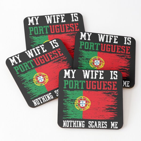 Item preview, My Wife Is Portuguese Nothing Scares Me Portuguese Flag designed and sold by Red-Gifts.