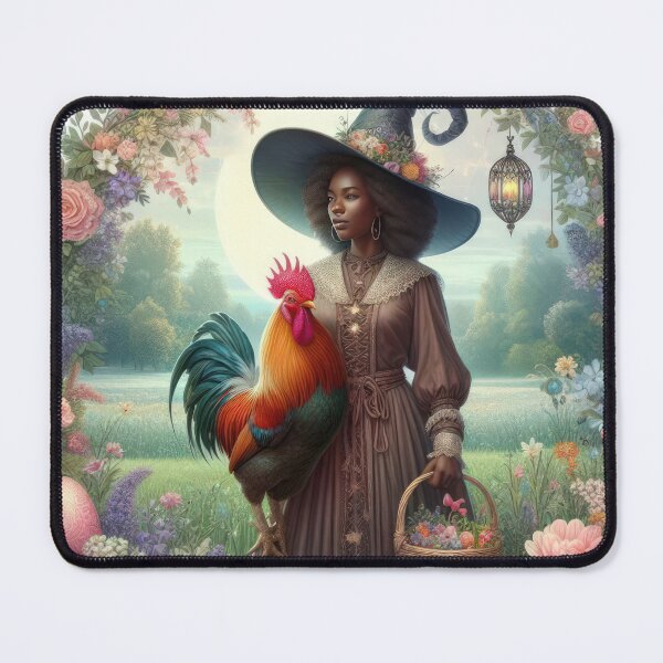 Item preview, beautiful witch with a in a field fantasy easter landscape designed and sold by Expressions-Sel.