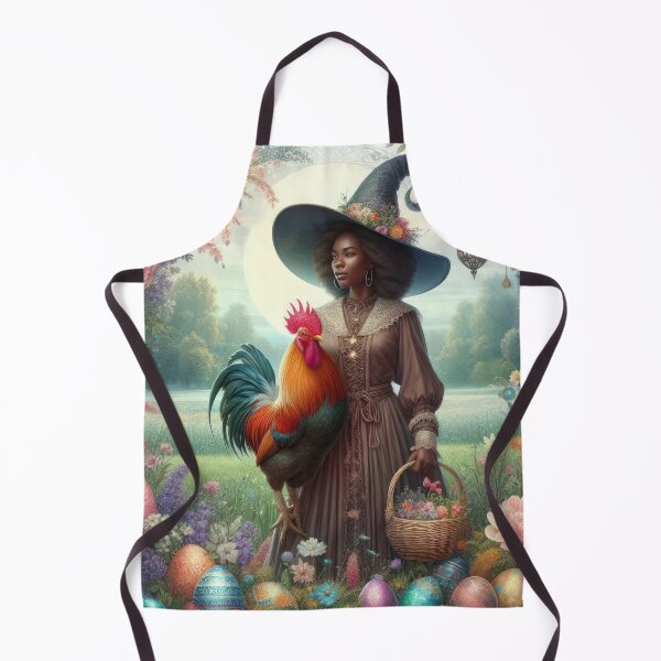 Item preview, beautiful witch with a in a field fantasy easter landscape designed and sold by Expressions-Sel.