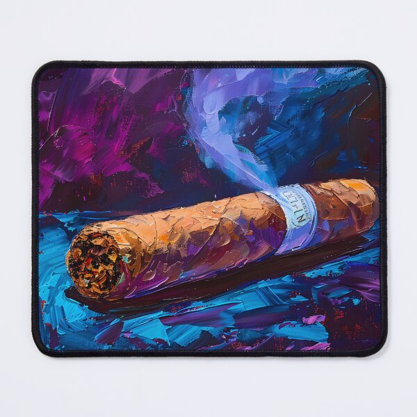 Item preview, Cuban Cigar Impressionist Artwork - Vibrant Expression of Indulgence and Artistic Inspiration designed and sold by OlfactoART Studio.