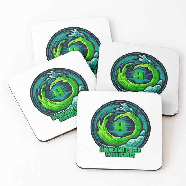 Item preview, Highland Creek Hurricanes Green Swirl Logo Sticker designed and sold by WizzyStickers.