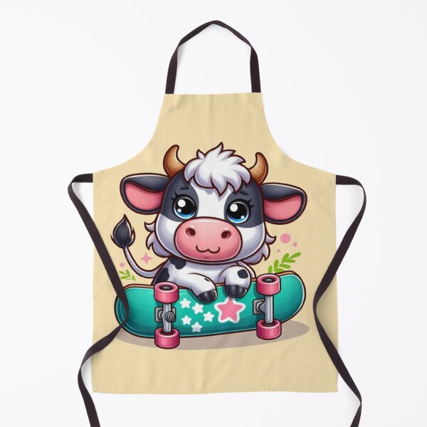 Item preview, Animated Skateboarding Cow designed and sold by StickerStudio27.