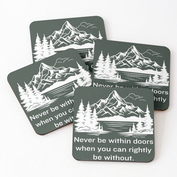 Item preview, Outdoors Charlotte Mason Inspirational Quote White mountain lake designed and sold by TheWriteHand.