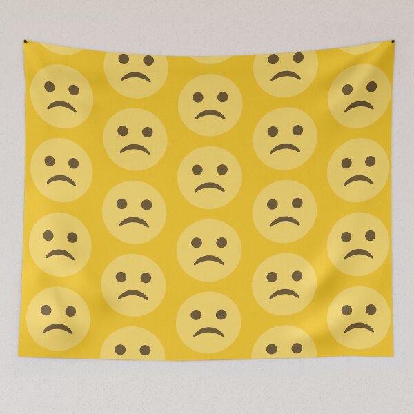 Item preview, Sad Frowning Face Emoji designed and sold by patternsbyposh.