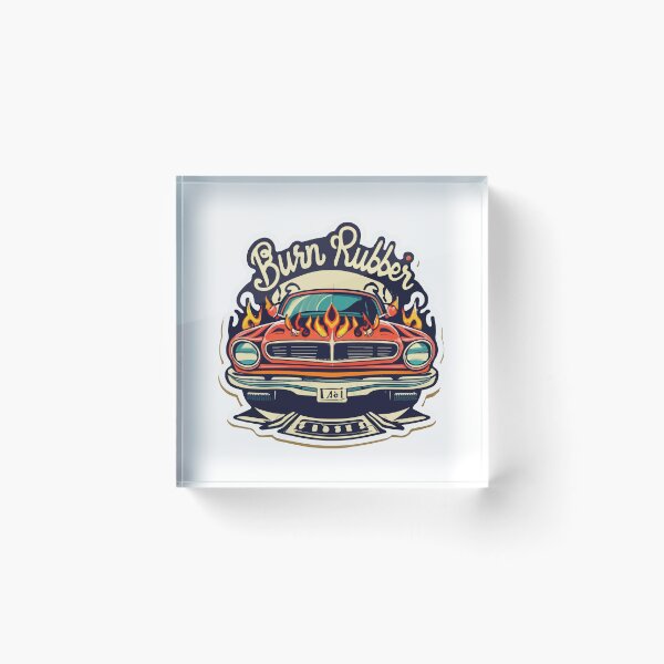 Item preview, Classic Muscle Car 'Burn Rubber' Retro Design designed and sold by NiftyWrx.