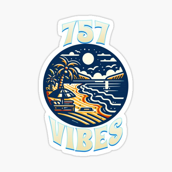 Aperçu de l'œuvre Virginia Beach VA Vibes 757 créée et vendue par rroulette77.