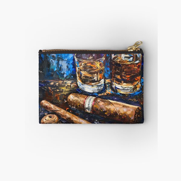 Artikelvorschau, Lebhafte Freizeit – postimpressionistischer Whisky und Zigarren – eine dynamische Feier der Freizeit und des Genusses entworfen und verkauft von OlfactoART Studio.