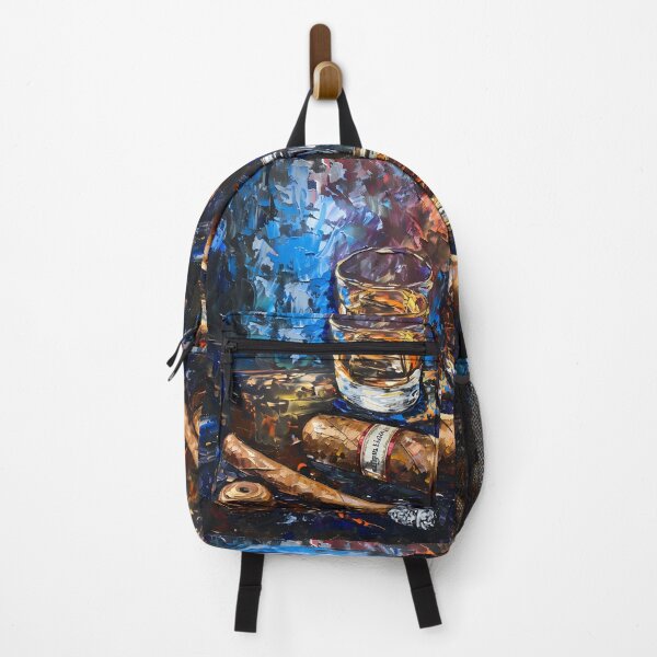 Item preview, Lively Leisure Post-Impressionist Whiskey and Cigar- A Dynamic Celebration of Leisure and Indulgence designed and sold by OlfactoART Studio.