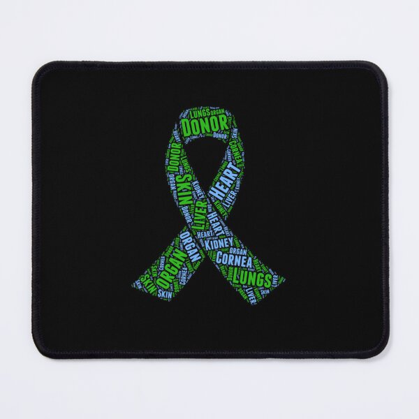 Item preview, Organ Donation Living Donor Green and Blue Word Cloud Ribbon designed and sold by tshirtexpressiv.