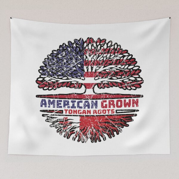 Item preview, Tonga Tongan US American USA United States Tree Roots Flag designed and sold by FlagX.