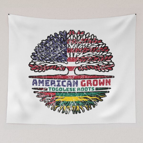 Item preview, Togo Togolese American USA Tree Roots Flag designed and sold by FlagX.