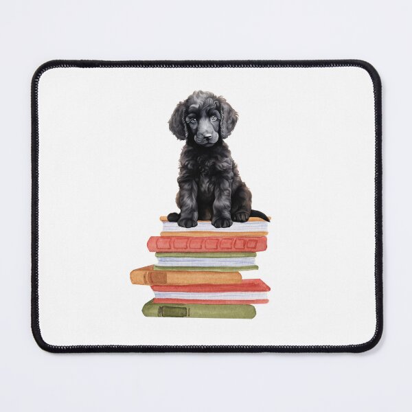 Item preview, Black Standard Poodle Puppy And Books designed and sold by TheAnimalZ00.
